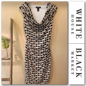 Sheath Dress by WHBM Cap Sleeve & Drape Neck